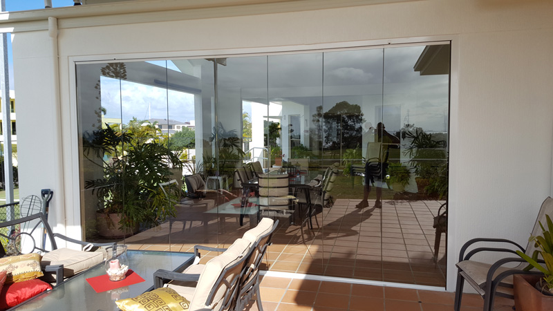 Alfresco Enclosure Glass Stacking and sliding outdoors