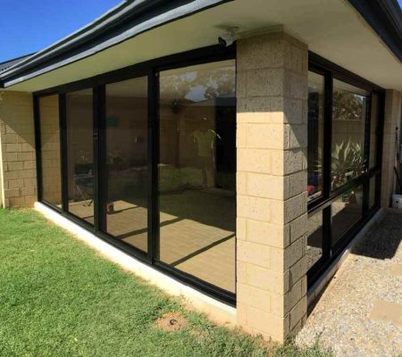 Alfresco Enclosure Glass Stacking and sliding outdoors