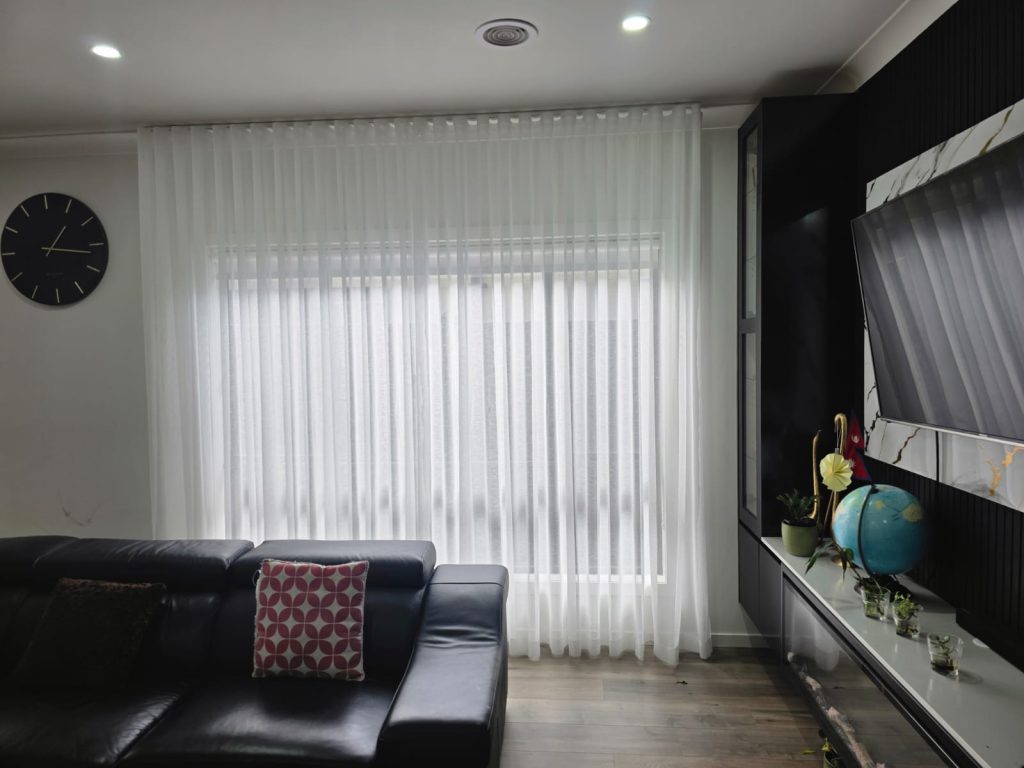 sheer curtains drapes & ceiling railing installation melbourne